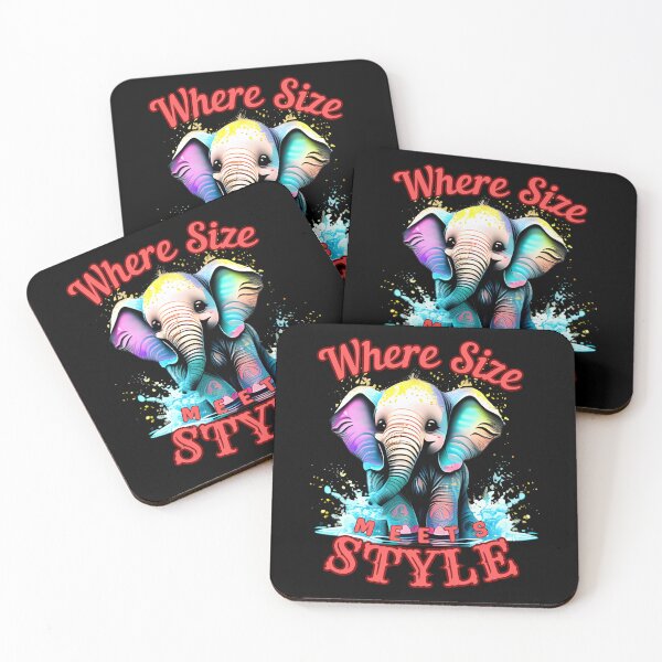 Item preview, Where Size Meets Style. colorful elephant designed and sold by ElephantVibes.