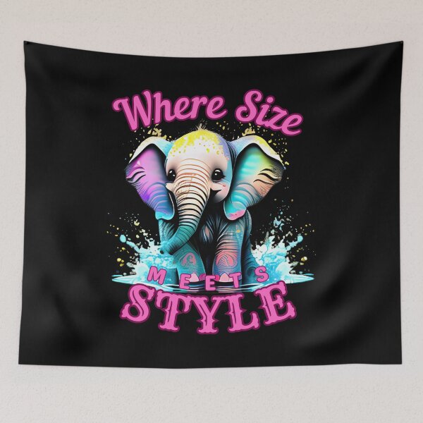 Item preview, Where Size Meets Style. elephant head designed and sold by ElephantVibes.
