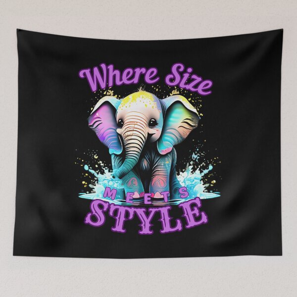 Item preview, Where Size Meets Style. elephant face designed and sold by ElephantVibes.