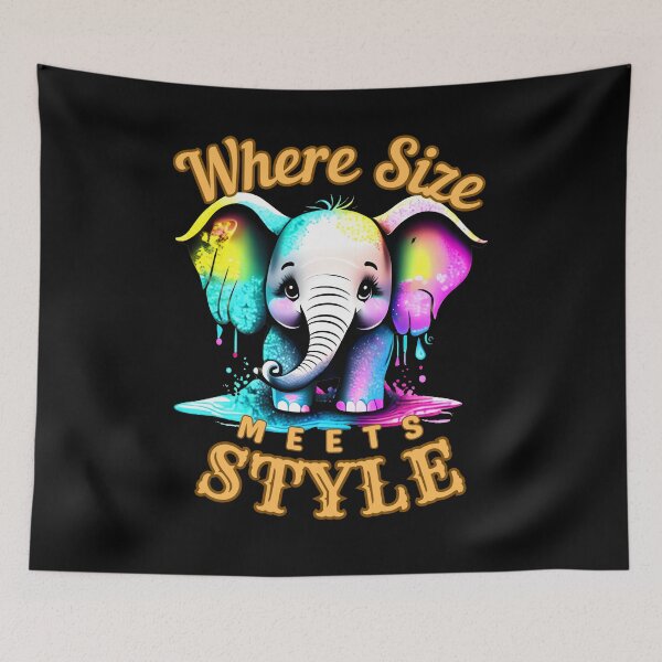 Item preview, Where Size Meets Style. watercolor elephant designed and sold by ElephantVibes.