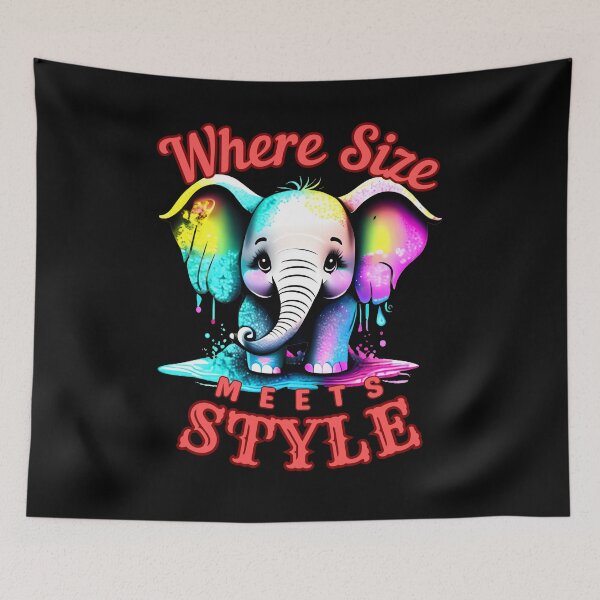 Item preview, Where Size Meets Style. happy elephant designed and sold by ElephantVibes.