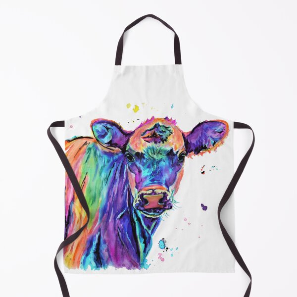 Artikelvorschau, Bunte Aquarell-Kuh entworfen und verkauft von SaltySerenity.