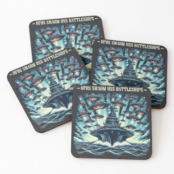 Item preview, UFOs swarm USS Battleships designed and sold by CaptinUAP.