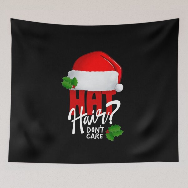 Item preview, Hairstylist Christmas t-shirts, Hat Hair? Who cares? Funny Christmas design for barbers, beauticians and hair stylists designed and sold by SleeplessLady.