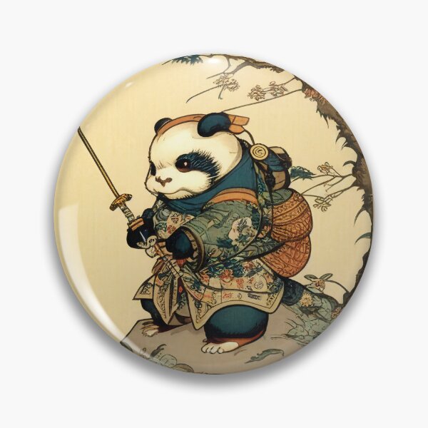 Item preview, Samurai Panda Traditional Japanese Art Nouveau designed and sold by entwithanaxe.