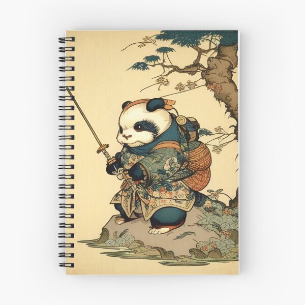 Item preview, Samurai Panda Traditional Japanese Art Nouveau designed and sold by entwithanaxe.
