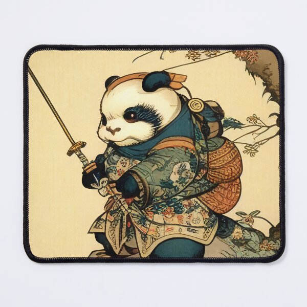 Item preview, Samurai Panda Traditional Japanese Art Nouveau designed and sold by entwithanaxe.