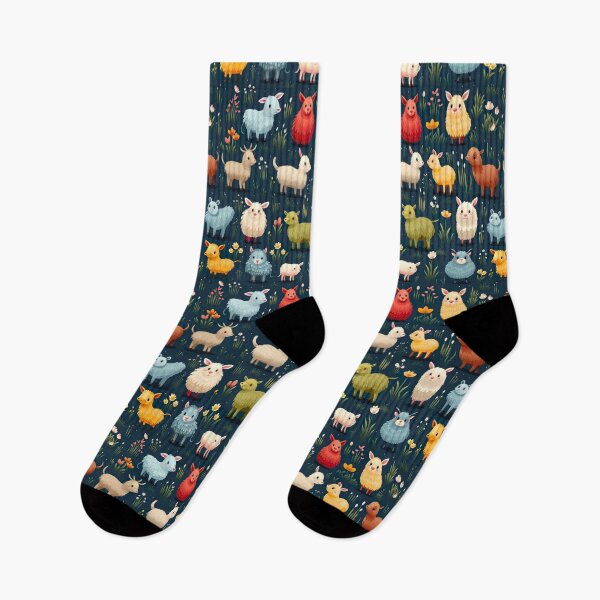 Item preview, Design a pattern with cute farm animals like cows, pigs, and chickens designed and sold by Kalsaver.