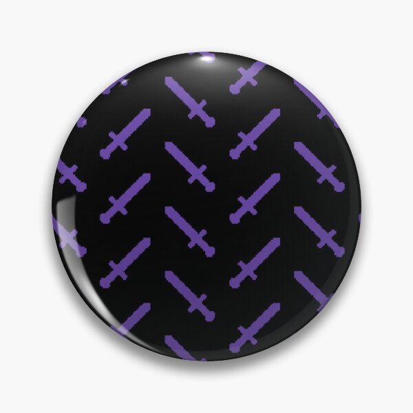 Item preview, Purple Pixel Sword Pattern designed and sold by Nikki Vick.
