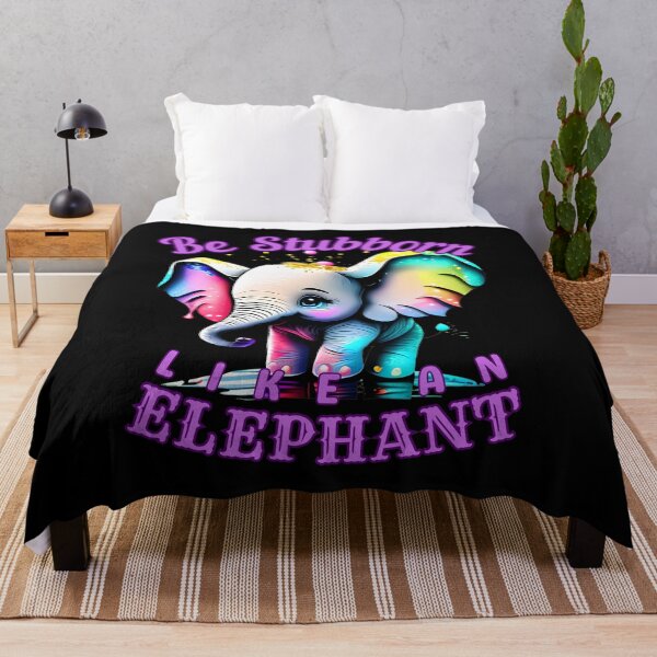 Item preview, Be Stubborn Like an Elephant. elephant quote designed and sold by ElephantVibes.