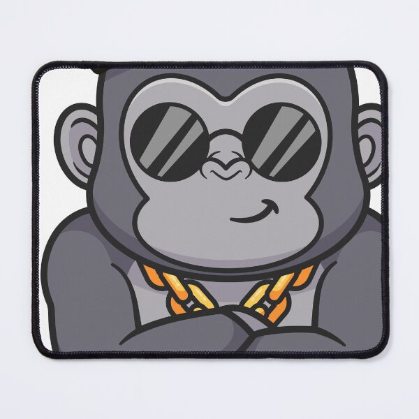 Item preview, Cute gorilla king with crown cartoon designed and sold by sasa-creations.