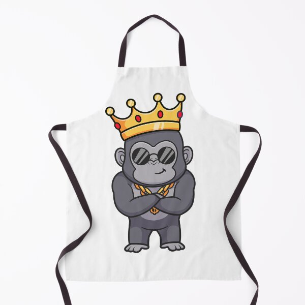 Item preview, Cute gorilla king with crown cartoon designed and sold by sasa-creations.