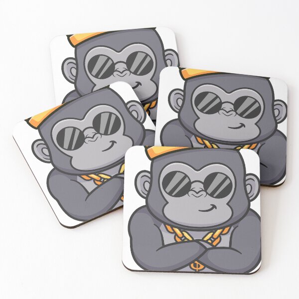Item preview, Cute gorilla king with crown cartoon designed and sold by sasa-creations.
