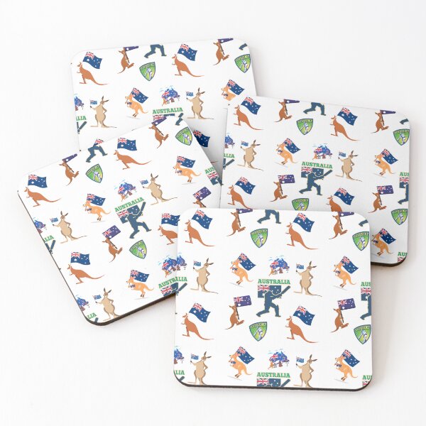 Item preview, Team Australia Cricket Pulse Seamless Pattern designed and sold by mushnpotato.