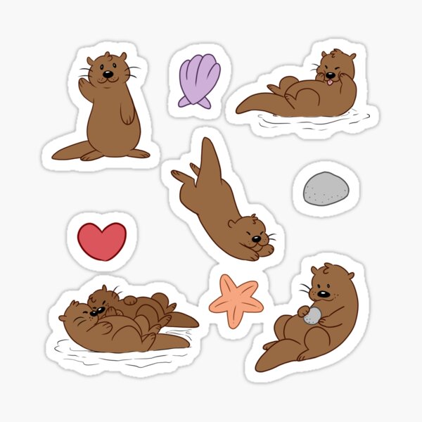 Otter Pattern Sticker