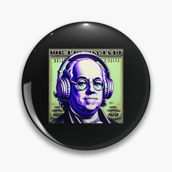 Item preview, Bankroll Ben Franklin with Retro Headphones designed and sold by musicgeniusart.