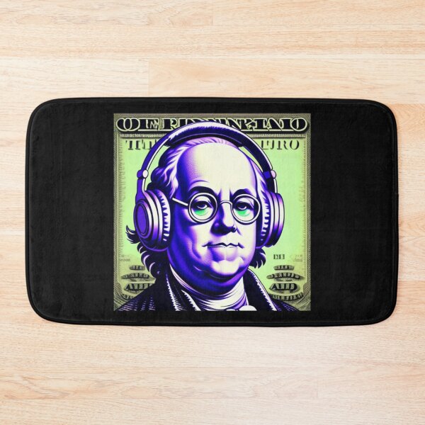 Item preview, Bankroll Ben Franklin with Retro Headphones designed and sold by musicgeniusart.