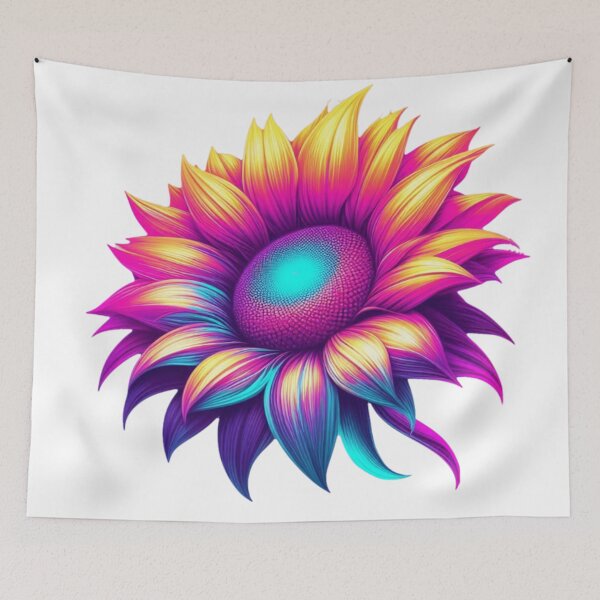 Item preview, Sunflower in Neon Color Lighting designed and sold by erkabees.
