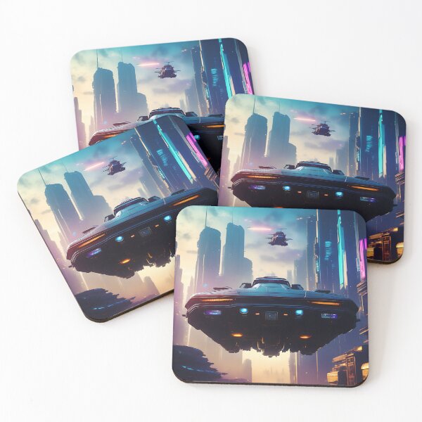 Item preview, Futuristic flying car in the city of the future designed and sold by stevanovicigor.