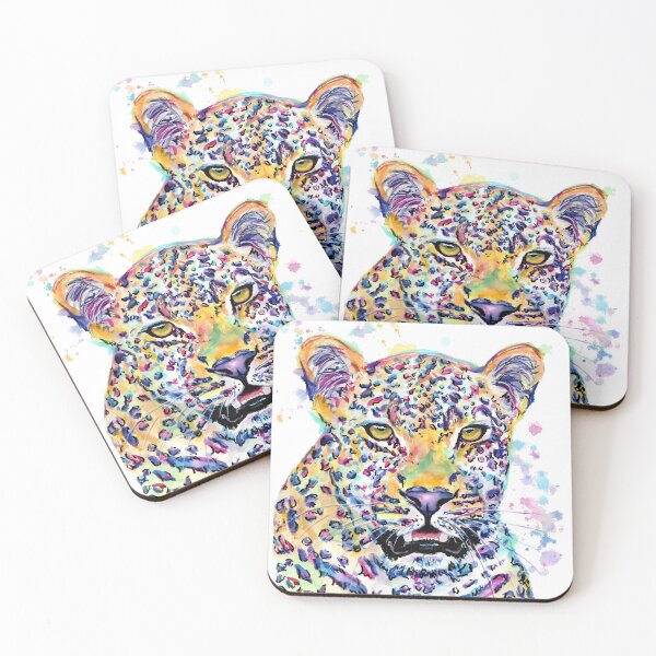 Item preview, Colourful Watercolour Leopard designed and sold by SaltySerenity.