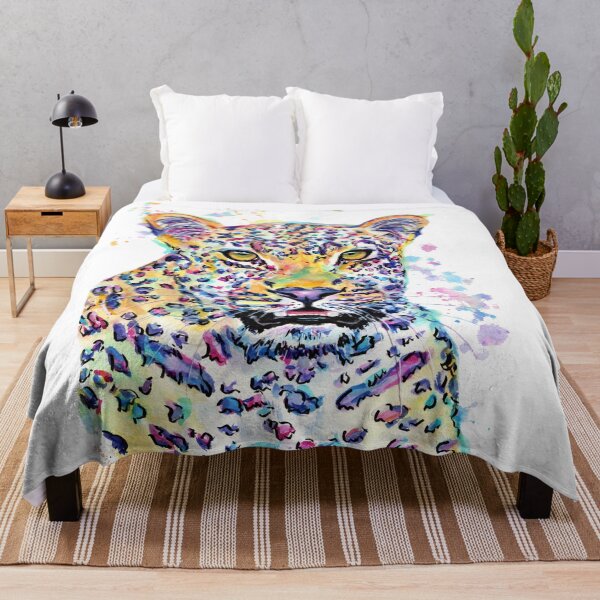 Item preview, Colourful Watercolour Leopard designed and sold by SaltySerenity.