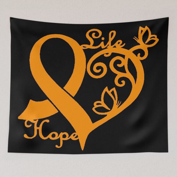 Item preview, Hope life heart awareness ribbon (orange) designed and sold by CaitlynConnor.
