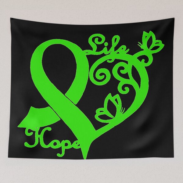 Item preview, Hope life heart awareness ribbon (green) designed and sold by CaitlynConnor.