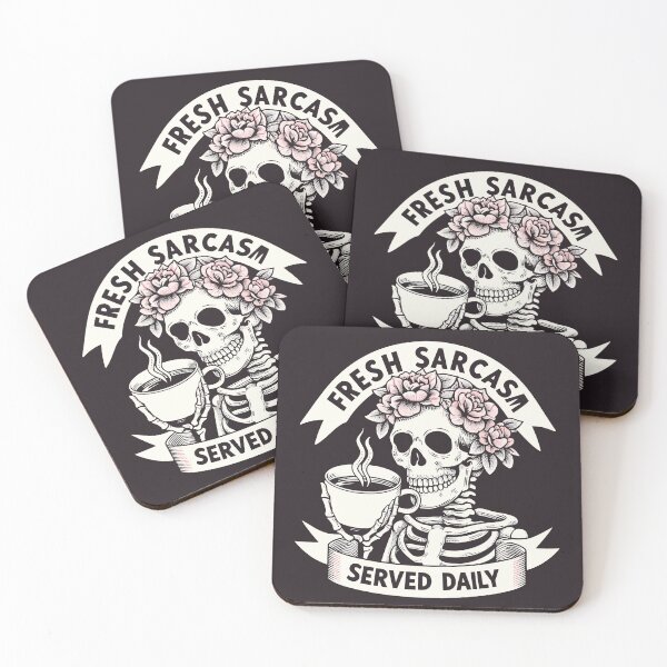 Item preview, Fresh Sarcasm Served Daily Skeleton With Attitude For Sarcastic Coffee Drinkers designed and sold by SubtleSplit.