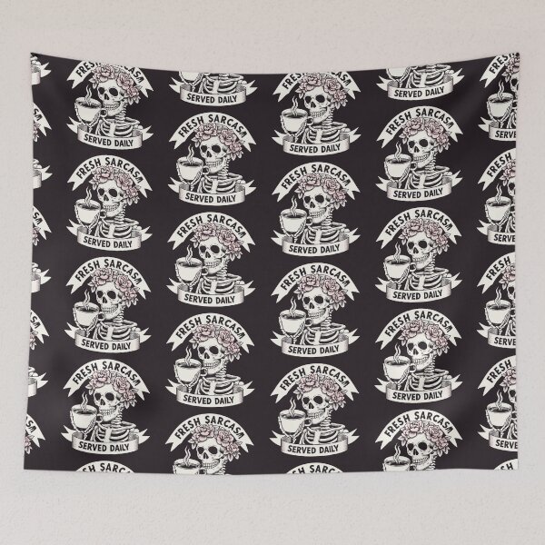 Item preview, Fresh Sarcasm Served Daily Skeleton With Attitude For Sarcastic Coffee Drinkers designed and sold by SubtleSplit.