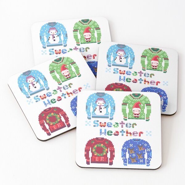 Item preview, Sweater Weather Ugly Christmas Sweater Pixel Art V2 designed and sold by HeatherUnderground.