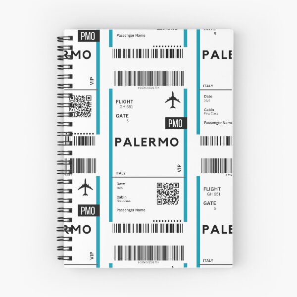 Item preview, Palermo, Italy Airplane Boarding Pass designed and sold by RoamInk.