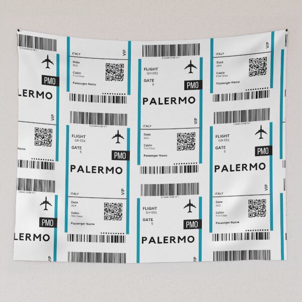 Item preview, Palermo, Italy Airplane Boarding Pass designed and sold by RoamInk.