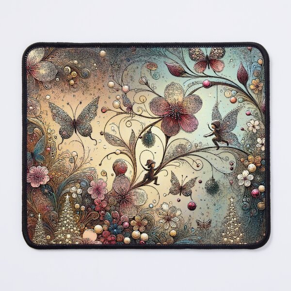Item preview, beautiful graphics with elf butterfly flowers designed and sold by Filpasel.