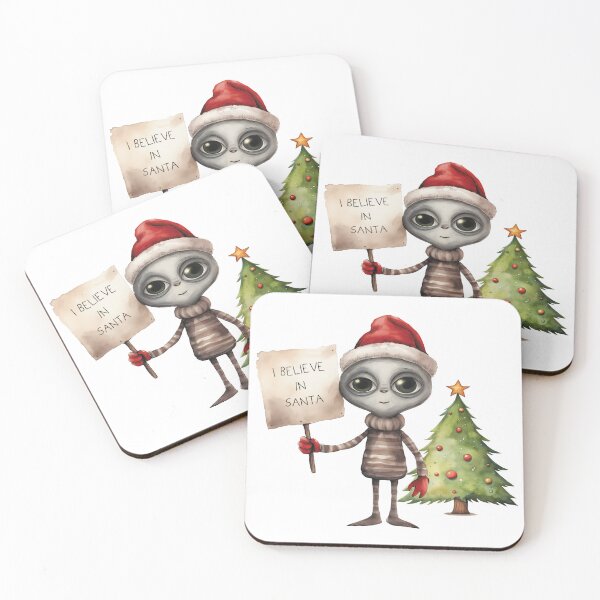 Item preview, Christmas Alien UFO Believe in Santa designed and sold by wotsthis.