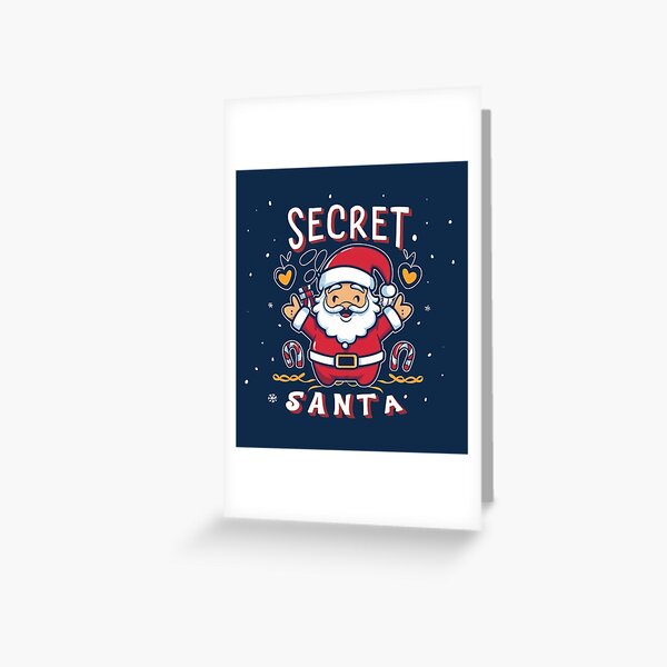 Funny Secret Santa Greeting Cards for Sale