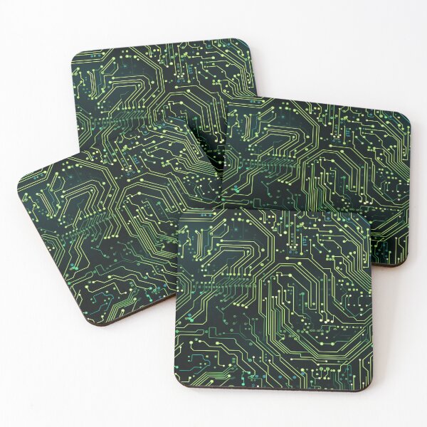 Item preview, Green Circuit Board Repeating Pattern  designed and sold by NikkofTime.