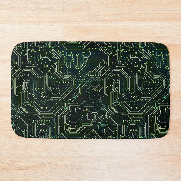Item preview, Green Circuit Board Repeating Pattern  designed and sold by NikkofTime.