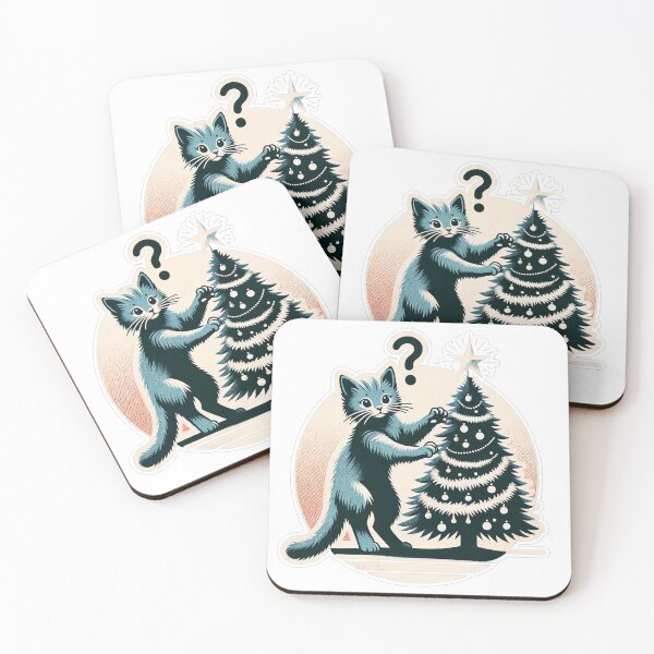 Item preview, Cat Knocking Over Christmas Tree designed and sold by Sinfung.