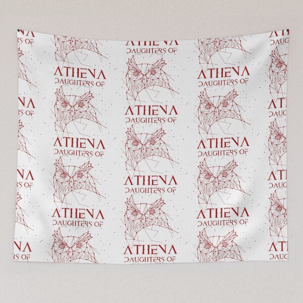 Artikelvorschau, Töchter der Athene, geometrische Eule, rot aufsteigend, inspiriert entworfen und verkauft von addie-plays.