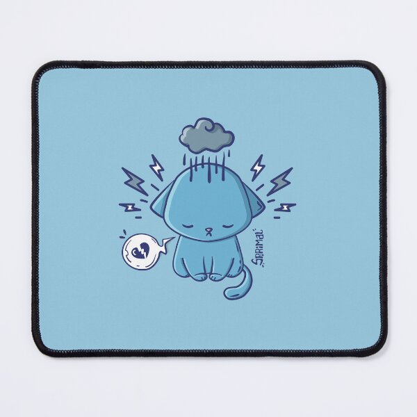 Item preview, Feline Blue - A Cat's sad Mood designed and sold by SPIRIMAL.
