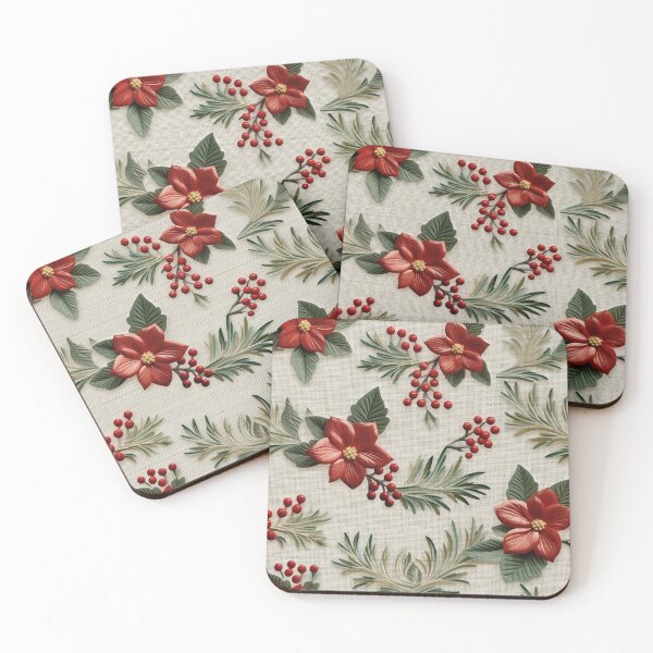 Item preview, Christmas Xmas Fake Embroidery 3D Effect Pattern No 13 designed and sold by Atomura.