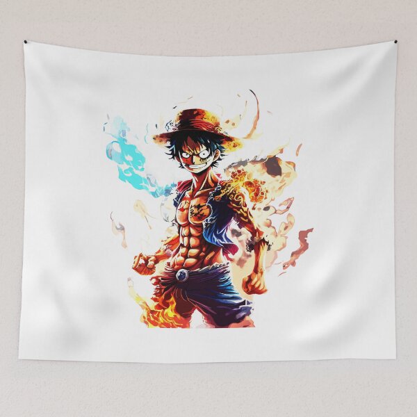 Item preview, Luffy Between Flames and Waves - One piece designed and sold by Fivelok.