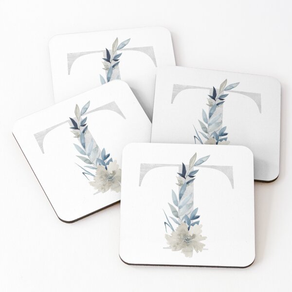 Artikelvorschau, Watercolor floral letter T with flowers.  entworfen und verkauft von tapilipa.