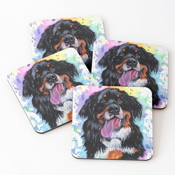 Item preview, Watercolour Painting of a Bernese Mountain Dog designed and sold by SaltySerenity.
