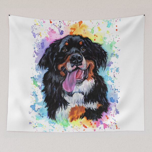 Item preview, Watercolour Painting of a Bernese Mountain Dog designed and sold by SaltySerenity.