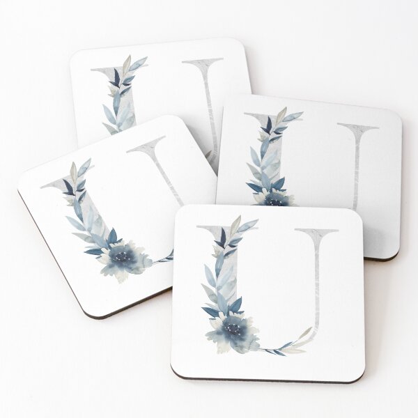Item preview, Watercolor floral letter U with flowers. designed and sold by tapilipa.