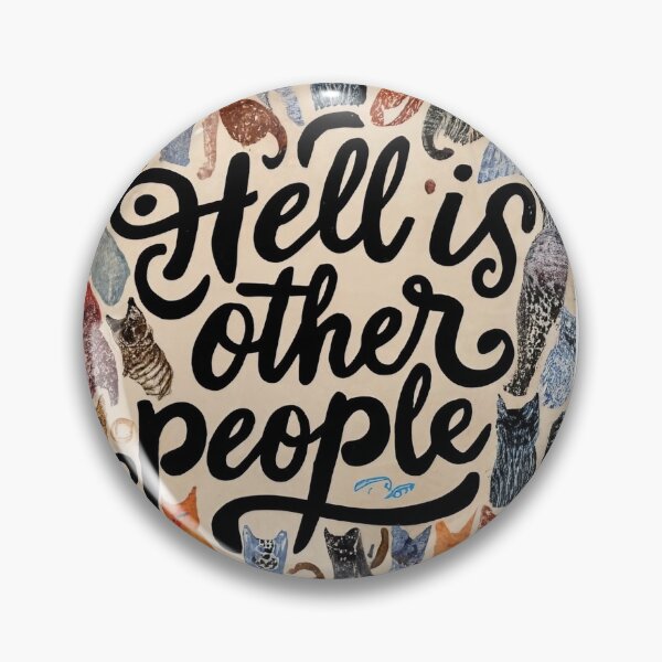 Item preview, Hell is Other People Inspirational for Cat Lovers and Introverts designed and sold by Arte Ricafort.
