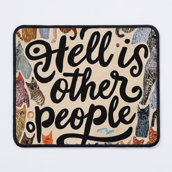 Item preview, Hell is Other People Inspirational for Cat Lovers and Introverts designed and sold by Arte Ricafort.