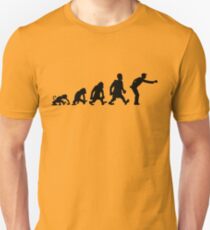 Camiseta unisex petanca jeu de boules evolución de darwin