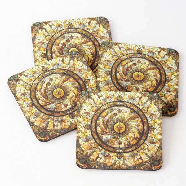 Artikelvorschau, Kunst aus Gold in einem Musterdesign – v1 entworfen und verkauft von erkabees.